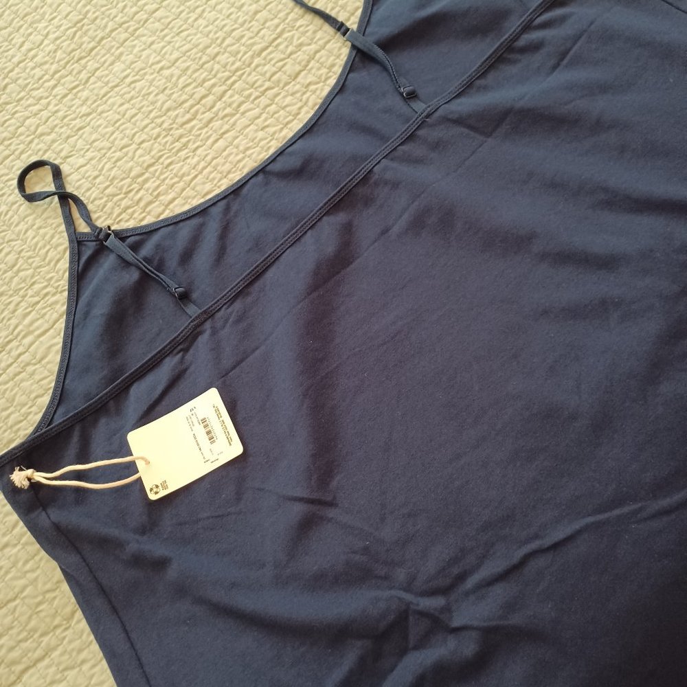 New... Size 2X Navy Blue Camisole 95% Cotton 5% Sspandex - Picture 3 of 4